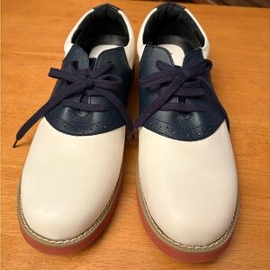 Classic White and Navy Saddle Shoes